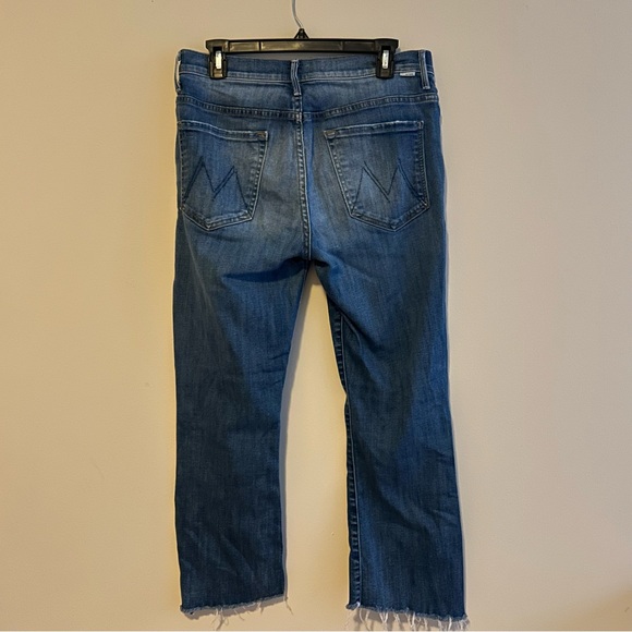 Mother Jeans Insider Crop Step Fray Not Rough Enough Blue Denim Women's Size 30 - Picture 14 of 15
